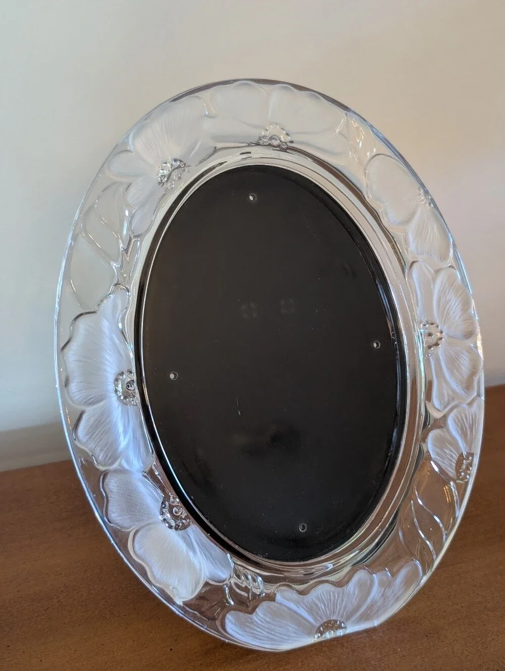 Waterford Crystal Marquis Oval Mirror With Dogwood Flowers